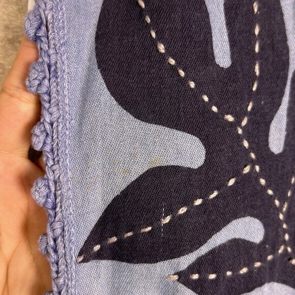 VTG Sandy Starkman Quilted Blue Patchwork Grandmacore Knit Vest Women’s Sz Small - Picture 14 of 16